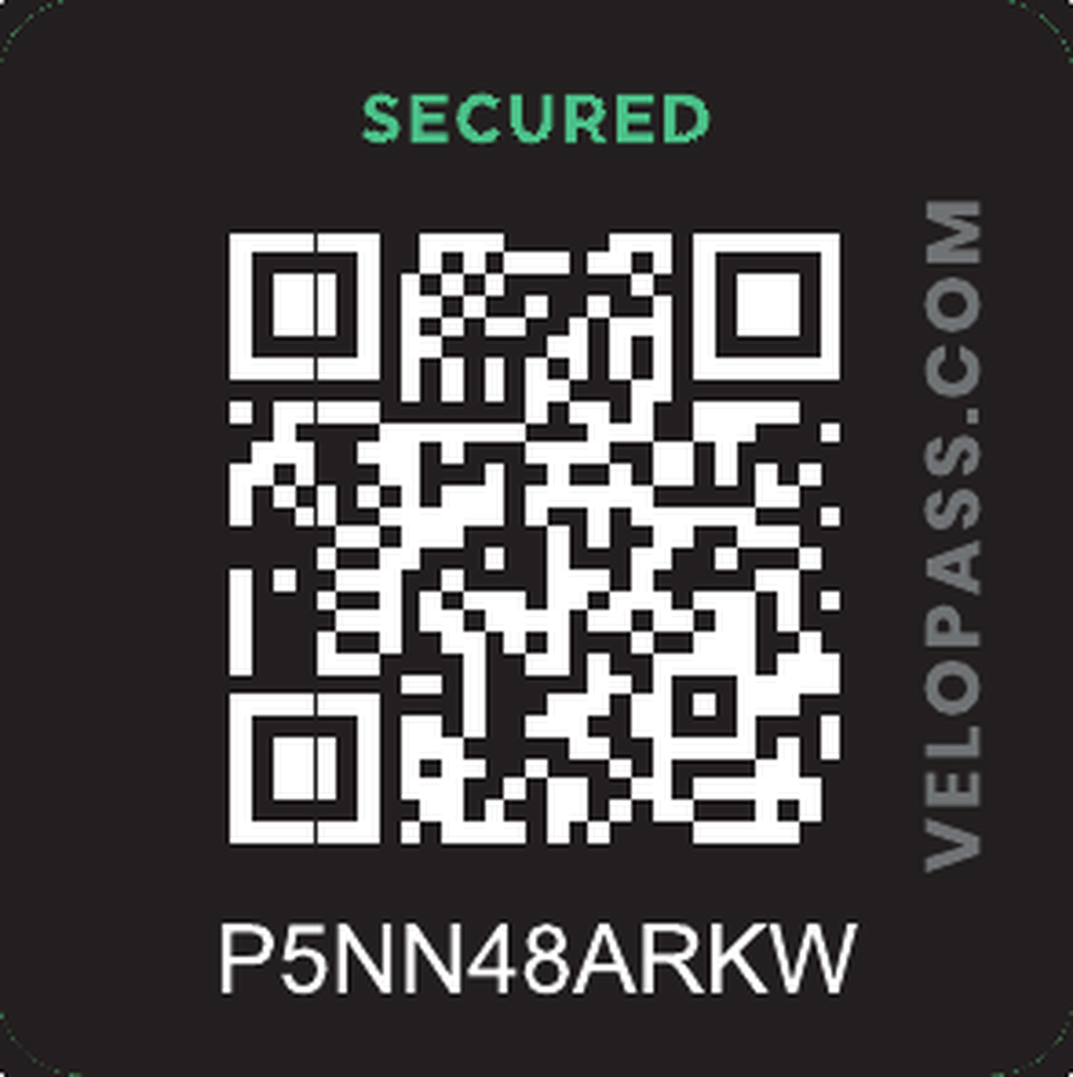 Adhesivo Velopass Frame-ID con QR